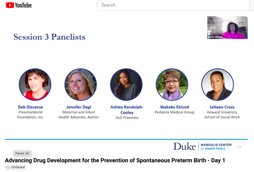 Duke Margolis & FDA Webinar: Advancing Drug Development for the Prevention of Spontaneous Preterm Birth