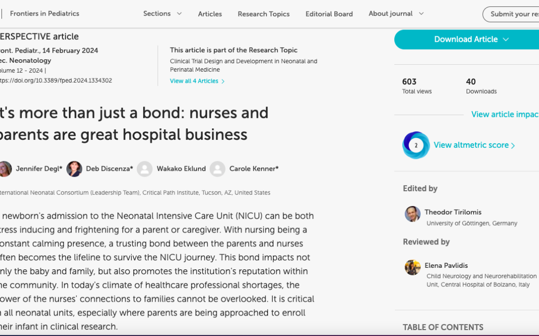 It’s more than just a bond: nurses and parents are great hospital business